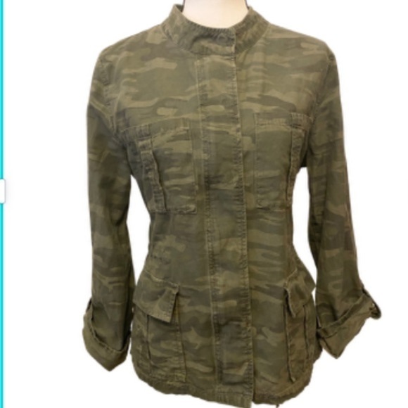 SANCTUARY Camo Olive Army Green Lightweight Jacket - Picture 4 of 8